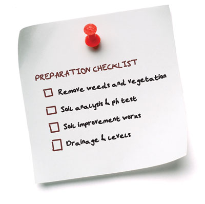 Preparation Checklist for soil preparation before laying a new lawn